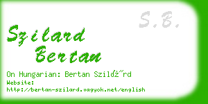 szilard bertan business card